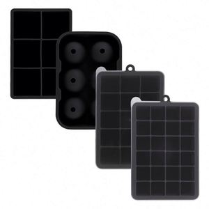 Moldes de silicona para cubitos de hielo, esferas para whisky, con tapas y moldes cuadrados grandes para cócteles - Product Image 6