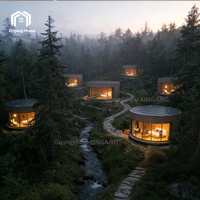 Villa Modulaire Préfabriquée Circulaire Moderne LGSF Solaire Autonome pour Projets Hôteliers Écologiques et Villages de Vacances