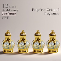 Parfums de Luxe Arabes Unisexe de Haute Qualité en Gros, Lot de 12 x 15 ml – Mini-Fragrances Longue Tenue d'Inspiration Moyen-Orientale, Parfums de Dubaï