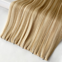 Nouvelle Tendance 2024 : Extensions de Cheveux Humains Invisibles 100% Naturels, Pointes Épaisses, Nouvelle Tissage Genius Weft Noué à la Main