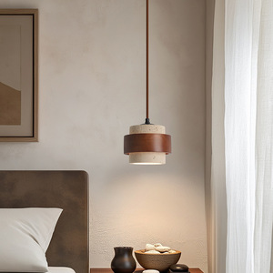Japanese Wabi Sabi Style Pendant <b>Light</b> Led E26 Single Head Round Home Living Room Bedroom Ceiling Lamp - Product Image 2