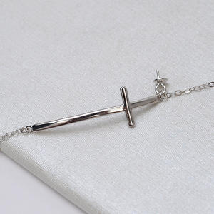 Bracelet en argent S925 pour femme avec 6-10 perles, accessoires de bijoux DIY, plateau vide, bracelets à breloques tendance, Tide 1613 - Product Image 5