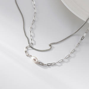 Collar de Perlas de Plata S925, Estilo Fresco y Dulce, Diseño de Nicho, Superficie Fotosensible, Amor, Y02318 - Product Image 4