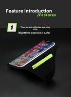Brassard de sport léger et confortable pour téléphone, avec pochette réglable pour téléphone