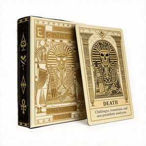 Juego de Cartas del Tarot con Lámina Holográfica Clásica Vintage, Baraja de Cartas del Tarot Personalizadas para Meditación y Adivinación con Caja de Regalo de Lujo y Guía - Product Image 5