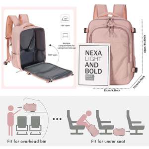 Sac à dos de voyage approuvé par les compagnies aériennes pour femmes et hommes, grand et multifonctionnel avec compartiments séparés pour les chaussures - Product Image 3