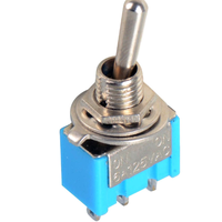 Mini interrupteur à bascule 6A125V ON-OFF-ON 6 broches 3 positions en laiton interrupteurs à bascule momentanés étanches
