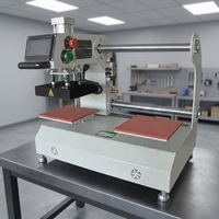 Nouvelle presse à chaud pneumatique semi-automatique à double station avec écran tactile pour l'impression de logos et d'étiquettes sur t-shirts
