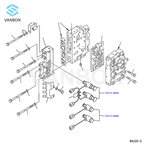 Vanne solénoïde d'origine/OEM 714-11-16840 714-11-16830 pour <span class=keywords><strong>Komatsu</strong></span> WA100 WA120 WA120L <span class=keywords><strong>WA150</strong></span> WA180 et plus - Product Image 3