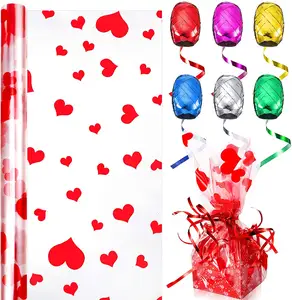 Custom Design Colored Transparent Cellophane Plastic Wrapping Paper Roll