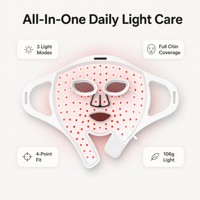 Masque facial LED EYCO en silicone, 7 couleurs, thérapie par lumière rouge 630 850nm, portable, vente en gros