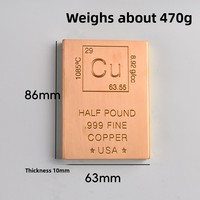 Ornement en métal en forme de lingot d'or américain en cuivre doré, gravé sur mesure par CNC, pour mariages, anniversaires, remises de diplômes