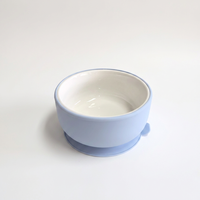 Bols et assiettes en céramique sans BPA pour enfants, avec manchons en silicone de qualité alimentaire - Forte aspiration, nettoyage facile, compatibles micro-ondes/lave-vaisselle, pour tout-petits