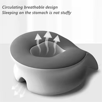 Oreiller ergonomique en mousse à mémoire de forme pour la sieste au bureau, avec housse lavable, conception de soutien thoracique pour salon de beauté, sieste et sommeil à domicile