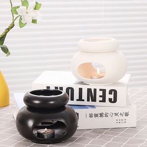 <b>Ceramic</b> Aromatherapy Wax Melt Warmer Fragrance Essential Oil Burner White Incense Oil <b>Diffuser</b> Candle Holder Home Decoration - Product Image 1