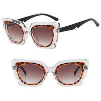 Lunettes de soleil œil-de-chat à monture complète avec découpe décorative, protection UV400, design tendance, logo personnalisé