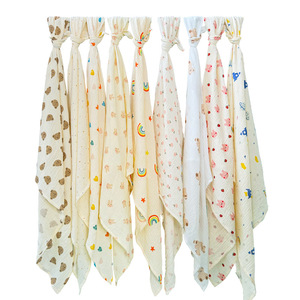 قماط شاش قطني طبيعي قابل لإعادة الاستخدام ، مطبوع سريع الجفاف ، حماية بيئية للطفل - Product Image 3