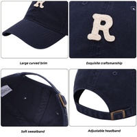 Casquette de baseball vintage unisexe en coton délavé violet non structuré, broderie 3D respirante et imperméable, style streetwear