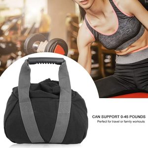 Fitness Sandbag Adjustable Canvas Kettlebell <b>Weight</b> <b>Training</b> Home Gym Exercise Bag Black Durable Polyester - Product Image 2