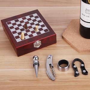 Set Regalo di Lusso con Cavatappi in Legno <span class=keywords><strong>e</strong></span> Accessori per Scacchi con Scatola per Scacchi - Product Image 5
