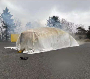 Kích Thước Lớn Silicon Tráng Cháy Chăn Chống Cháy Sợi Thủy Tinh Xe EV Bìa Cho Lithium Pin Nổ Xe Bảo Vệ - Product Image 3