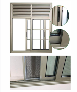 Fenêtres coulissantes en aluminium à <span class=keywords><strong>double</strong></span> <span class=keywords><strong>vitrage</strong></span> AMJ Hurricane Area Impact, fenêtres à rupture de pont thermique, portes coulissantes en aluminium - Product Image 2