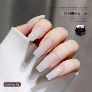AILANUO Base Gel Builder 2 in 1 Sticky Adhesive Nude Color <b>Nail</b> <b>Extension</b> Gel Hard Builder <b>Nail</b> Gel HEMA TPO Free - Product Image 5