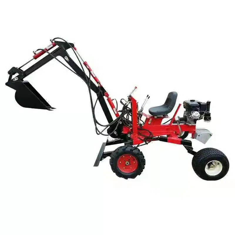 En gros Agriculture Machines Mini Excavatrice Remorquable Pelle Rétrocaveuse 1ton à vendre en Américain