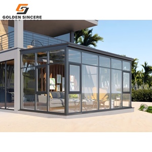 บ้านกระจกเรือนกระจกอลูมิเนียมเดี่ยวสำหรับสวนฤดูหนาวแบบปรับแต่งได้ - Product Image 5