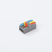 Bloc de bornes à connexion rapide 3P avec levier 250VAC 32A, conducteur en cuivre, matériaux en acier inoxydable et PC pour le câblage