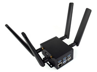 PI5-CASE-D Waveshare Casing Logam Kelas Industri untuk Raspberry Pi 5 Ruang Internal Mendukung Pemasangan Kipas Pendingin Resmi B690