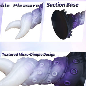 Un <span class=keywords><strong>gode</strong></span> en silicone de forme irrégulière, doux et élastique, stimule le point G, et peut être utilisé dans le vagin et <span class=keywords><strong>l</strong></span>'<span class=keywords><strong>anus</strong></span>. - Product Image 4