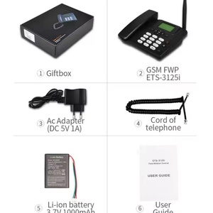 Téléphone fixe sans fil GSM de bonne qualité avec radio FM, carte SIM, téléphone de bureau sans fil, ligne fixe pour entreprise et domicile ETS-3125i - Product Image 3