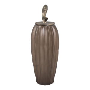 Vaso moderno in vetro con coperchio in metallo, vaso decorativo per fiori, per soggiorno, camera da letto, ufficio, decorazioni per la casa - Product Image 4