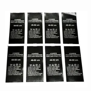 high definition density garment wash label cutting machine printer genuine gym clothing heat press transfer neck woven labels