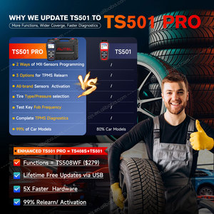 Herramienta TPMS para Automóviles MaxiTPMS TS501 PRO, Sensor de Vehículo, Sistema de Monitoreo de Neumáticos, Pantalla TFT a Color OBD, 12-24 V - Product Image 3
