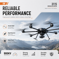 Motor sin Escobillas de Alta Potencia 3115 900KV, 15 kg de Empuje, Motor Impermeable para Drones Agrícolas de Carga Pesada