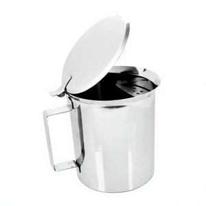 Carafe à eau droite en acier inoxydable avec design à rayures et couvercle à bouton, carafe à eau en acier inoxydable, vaisselle, mug droit - Product Image 1