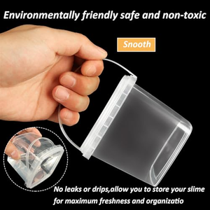 Gobelet en plastique transparent carré en PP avec logo personnalisé, avec poignée et couvercle, pour thé, jus, lait, aliments, 5oz, 12oz, 16oz, 24oz, 32oz - Product Image 4