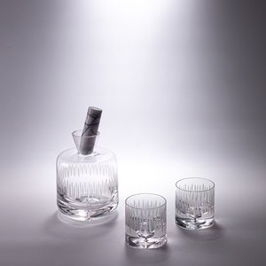 Ensemble de carafe et verres en verre artistique haut de gamme moderne – Une carafe et deux verres – Décoration de luxe pour salon - Product Image 6