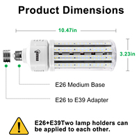 Ampoule de maïs LED 60W ETL DLC Convient aux bâtiments d'entrepôt Approuvé Blanc Étanche IP65 Led Corn Light E40