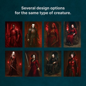 Miniaturas de Papel Imprimibles de Anime OEM ODM, 80 Piezas, Esqueletos, Zombis, Vampiros y Otros, Imprimibles para D&D 5E, Descarga Instantánea - Product Image 4