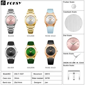 Vente en gros de nouvelles montres de luxe en acier inoxydable avec diamant pour femmes personnalisées avec logo Bracelet Quartz Or Montre pour femmes