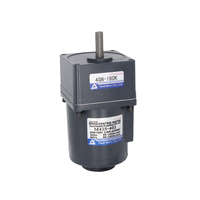 Moteur à induction micro CA monophasé 220V 25W 10mm 50Hz/60Hz à vitesse variable avec arbre à engrenages et montage à bride en alliage d'aluminium