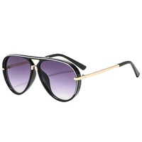 Nouvelles Lunettes de Soleil Unisexe Tendance Anti-UV400 à Monture Complète Double Pont pour Conduite et Activités Extérieures