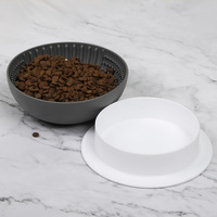 Bol à nourriture et à eau pour animaux de compagnie surélevé en silicone personnalisé en gros, bol à nourriture lente pour chiens