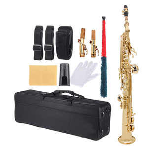 Super usine OEM vente en gros bon marché en laiton Sib sculpté à la main <span class=keywords><strong>saxophone</strong></span> <span class=keywords><strong>soprano</strong></span> avec étui ensemble - Product Image 3