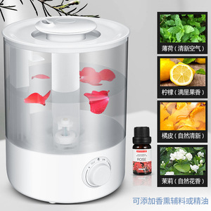 Aroma <b>Diffuser</b> Humidifier White Semi Transparent Large Mist Output Quiet Operation Home Office Desktop Essential <b>Oil</b> Atomizer - Product Image 5