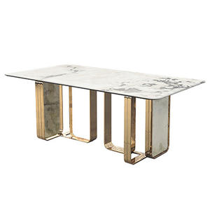 Mesa de mármol blanco personalizada, muebles de piedra natural de lujo para hogares, hoteles, diseño elegante de alta calidad para espacios de comedor - Product Image 6