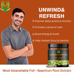 Capsules d'ashawagandha de marque personnalisées 10X extrait concentré de racine améliore la concentration du sommeil et soutient la mémoire - Product Image 5